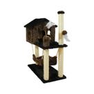 Casa Para Gatos Com Dois Andares Rede Brinquedos Bolinha Poste Sisal