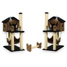 Casa Para Gatos Com Dois Andares Rede E Brinquedo Bolinha Poste Sisal Horizontal Cara de Gato Casa Para Gatos Com Dois Andares Rede E Brinquedo Bolinha Poste Sisal Horizontal Cara de Gato