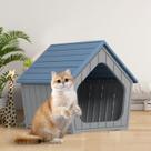 Casa para Gatos DRATO Impermeável e Isolada 60x58x58 cm Azul