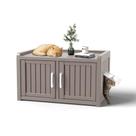 Casa para Gatos para Área Externa DRATO, Caixa de Areia Oculta em Resina, Resistente às Intempéries, com Duas Portas e Dois Compartimentos, Móvel Fechado para Caixa de Areia para Uso Interno e Externo