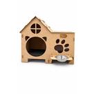 Casa Pet Casinha Gato Mdf 1 Tigelas Comedouro Ambiente Completo Linda DEcorativa