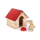 Casa Pet Para Montar Em Madeira Brinquedo Educativo