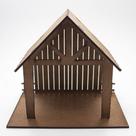 Casa Rústica Presépio MDF 15 cm
