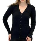 Casaco aishty tricot com botão feminino ref: ais410870