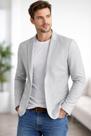 Casaco Blazer Masculino Slim Moletinho Social Moderno Cor:CinzaTamanho:G