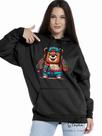 Casaco Blusa Moletom Masculino e Feminino Canguru Estampa Urso Com Bolso e Capuz Inverno Frio 01