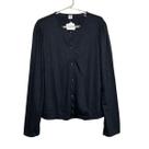 Casaco Cardigan Com Botões Preto e Cinza M Ao GG Formitz