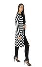 Casaco Cardigan Estilo Kimono Listrado