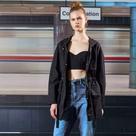 Casaco Colcci Sarja Com Capuz Feminino Preto