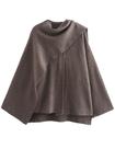 Casaco de cachecol Peacoat Kissonic feminino de grandes dimensões marrom