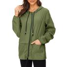 Casaco de chuva Zando Plus Size verde impermeável para mulheres 2XL