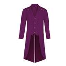 Casaco de fantasia DZMDIP Steampunk Pirate Tailcoat Gothic Purple Casaco de fantasia DZMDIP Steampunk Pirate Tailcoat Gothic Purple