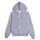 Casaco de Frio Moletom Com Bolso Canguru De Ziper Casaco de Frio Moletom Com Bolso Canguru De Ziper