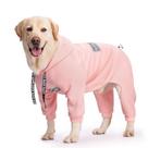 Casaco de inverno com capuz para cães Yeapeeto para cães grandes e médios rosa