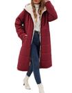Casaco de inverno VXVGER feminino de lã comprido e grande