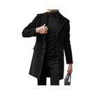 Casaco De Lã Casual Masculino Para Outono E Inverno, Manga Longa, Estilo Britânico, Jaqueta Forrada