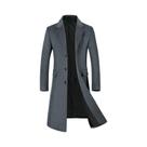 Casaco De Lã Masculino Grosso Para Outono E Inverno, Trench Coat Longo Fashion, Tamanho M-4XL Casaco De Lã Masculino Grosso Para Outono E Inverno, Trench Coat Longo Fashion, Tamanho M-4XL