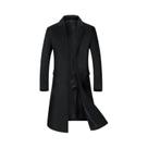 Casaco De Lã Masculino Grosso Para Outono E Inverno, Trench Coat Longo Fashion, Tamanho M-4XL