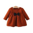 Casaco De Lã Quente Para Bebê Menina, Outono Inverno, Cor Sólida Com Laço, Roupa Externa Fofa Casaco De Lã Quente Para Bebê Menina, Outono Inverno, Cor Sólida Com Laço, Roupa Externa Fofa