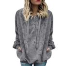 Casaco de moletom com capuz HUOGUO Winter Warm Wool com zíper
