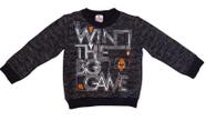 Casaco de Moletom Infantil Big Game Cinza