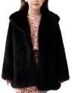Casaco de pele Flygo Girls Fluffy Winter Jacket preto 5-14 anos