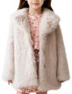 Casaco de pele Flygo Girls Fluffy Winter Jaqueta de pele sintética de 5 a 14 anos