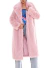Casaco de pele sintética COZYPOIN Winter Warm para mulheres rosa tamanho GG