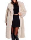 Casaco de pele sintética Flygo Winter Fluffy Open Front para mulheres