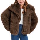 Casaco de pele sintética Rousytn Girls Fluffy Furry, de 5 a 6 anos, marrom Casaco de pele sintética Rousytn Girls Fluffy Furry, de 5 a 6 anos, marrom