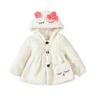 Casaco De Pelúcia Para Menina, Jaqueta Quente De Inverno, Conjunto De 2 Peças Com Bolsa Bordada Fofa