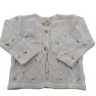Casaco de Tricô Sofia Trabalhado Off White Casaco de Tricô Sofia Trabalhado Off White