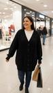Casaco de Tricot Plano Invernal Plus Size - Cor Preto - Tamanho GG