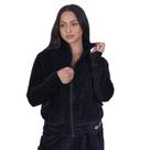 Casaco esportivo unissex plush gola alta bolsos ziper orbis