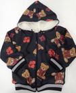 Casaco Estampado Luxo Menina Forrado Pelo Capuz Lessa 8446.1