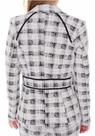 Casaco estilo Blazer xadrez preto e branco