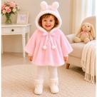 Casaco Estola Bolero Poncho Fleece Infantil Meninas Inverno - Casaco Estola Bolero Poncho Fleece Infantil Meninas Inverno -