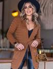 Casaco Feminina De Frio Tricot Kimono Cardigan Casaco Capuz Lã