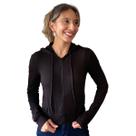 Casaco Feminino Algodão Blusa de Frio Capuz Casaquinho Ziper