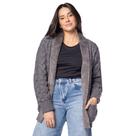 Casaco Feminino Biamar Tricot Pele Fake Cinza