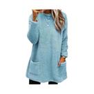 Casaco Feminino De Inverno Quente Com Capuz De Fleece, Estilo Streetwear Casual, Camiseta Solta Com Casaco Feminino De Inverno Quente Com Capuz De Fleece, Estilo Streetwear Casual, Camiseta Solta Com
