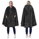 Casaco feminino de lã Sherpa de tamanho grande, Poncho Cape Catalonia
