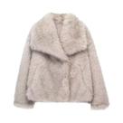 Casaco Feminino De Pele Sintética Branco, Jaqueta Quente E Fofa, Vermelha, Cinza, Preta, Para Outono