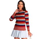 Casaco Feminino Frio Manga Longa Tricot Quente Inverno Lindo Parka Tricô Belo Escama Colorido Quentinho Mulher Estiloso