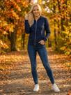 Casaco Feminino Moletom Slim Com Capuz Ajustável E Zíper Blusa De Frio Costura Reforçada Qualidade Premium Envio Rápido