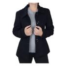 Casaco Feminino Peleteria Cordeiro Caban Slim Preto - 2303