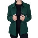 Casaco Feminino Peleteria Cordeiro Caban Slim Verde - 707230