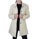 Casaco Feminino Peleteria Cordeiro Lã Slim Bege - 8012415