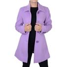 Casaco Feminino Peleteria Cordeiro Lã Slim Lilás - 2838 Casaco Feminino Peleteria Cordeiro Lã Slim Lilás - 2838