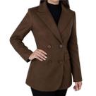 Casaco Feminino Pellini Traspassado Marrom Café - PL3671